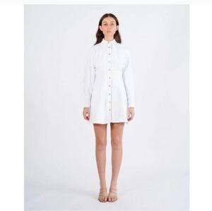 Chic Long Sleeve White Dress